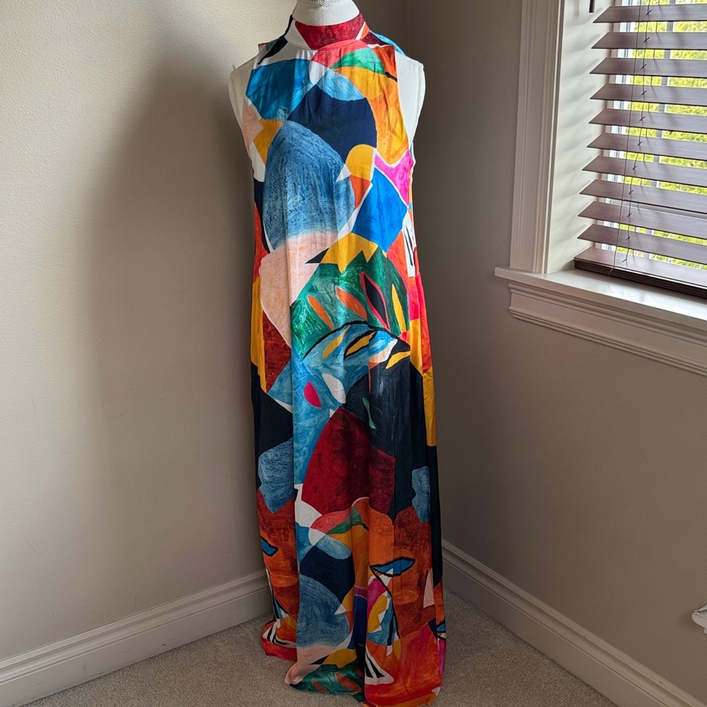Nicole Miller Vibrant Multicolor Maxi Dress